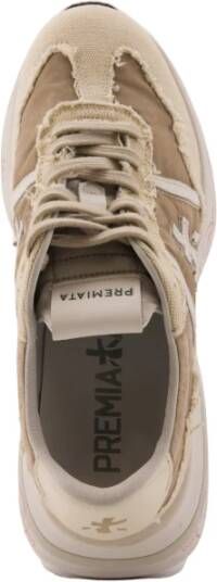 Premiata Beige Stof en Suède Sneakers Multicolor Dames