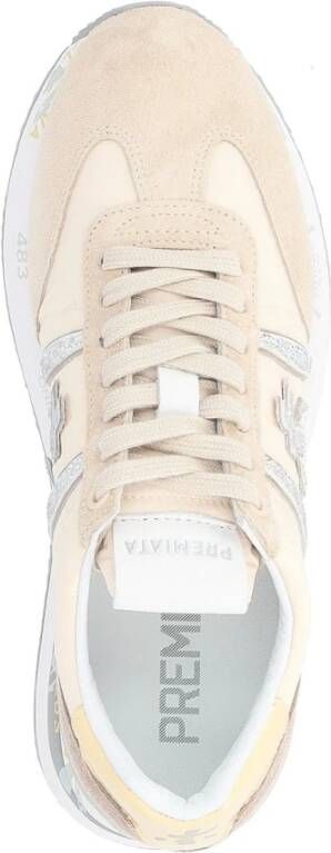 Premiata Beige suède en stoffen sneaker Conny 6671 Multicolor Dames