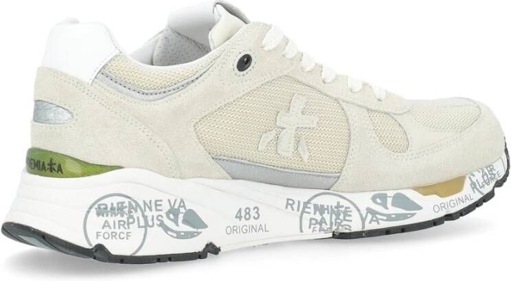 Premiata Beige Suède en Technische Stof Sneaker Multicolor Heren