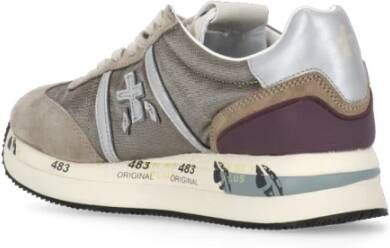 Premiata Beige Wit Leren Tech Sneakers Vrouw Multicolor Dames