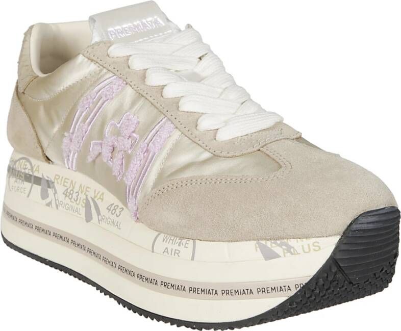 Premiata Beth Sneaker Stijlvol en Comfortabel Beige Dames