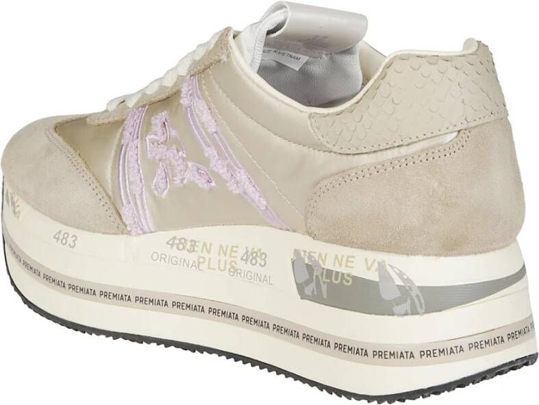 Premiata Beth Sneaker Stijlvol en Comfortabel Beige Dames