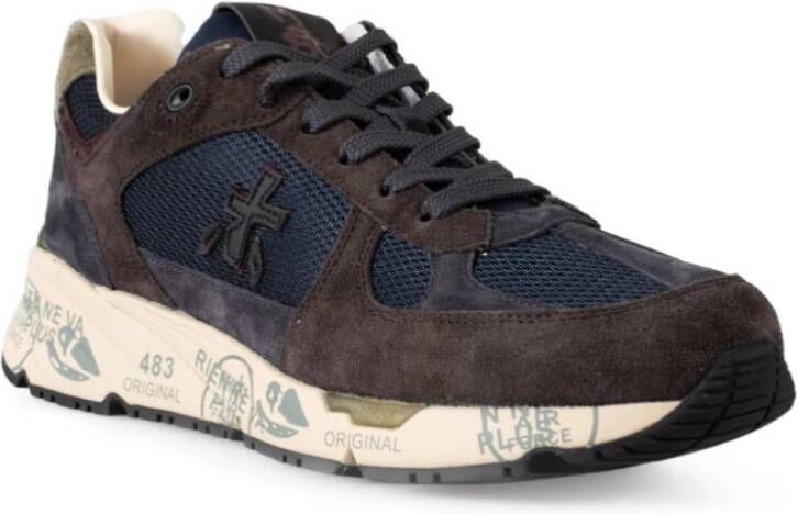 Premiata Blauw Bruine Sneakers Multicolor Heren