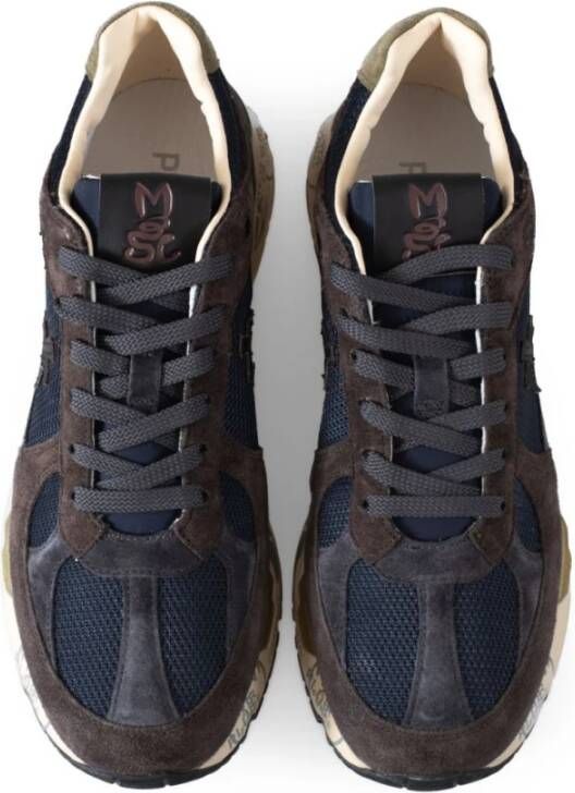 Premiata Blauw Bruine Sneakers Multicolor Heren