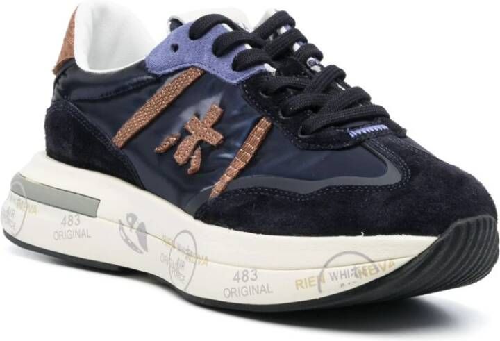 Premiata Blauwe Cassie 6473 Low-Top Sneakers Blue Dames