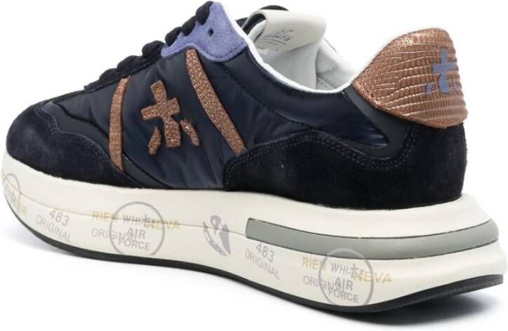 Premiata Blauwe Cassie 6473 Low-Top Sneakers Blue Dames