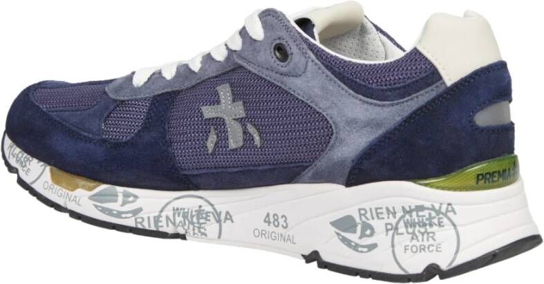 Premiata Blauwe en lichtblauwe platform sneakers Blue Heren