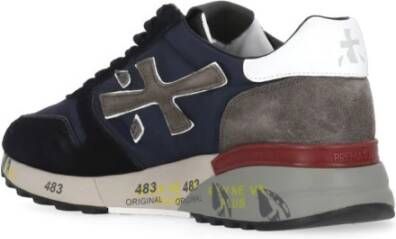 Premiata Blauwe en witte leren sneakers Blue Heren