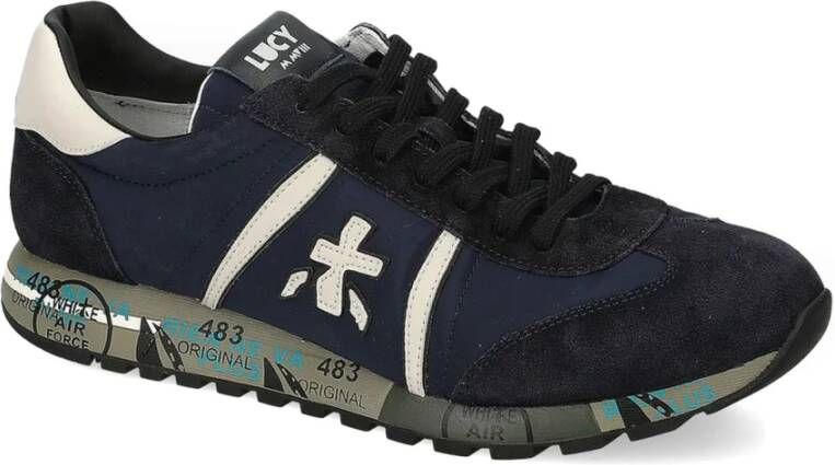 Premiata Blauwe Lucy Lage Sneakers Blue Heren