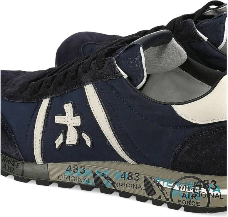 Premiata Blauwe Lucy Lage Sneakers Blue Heren