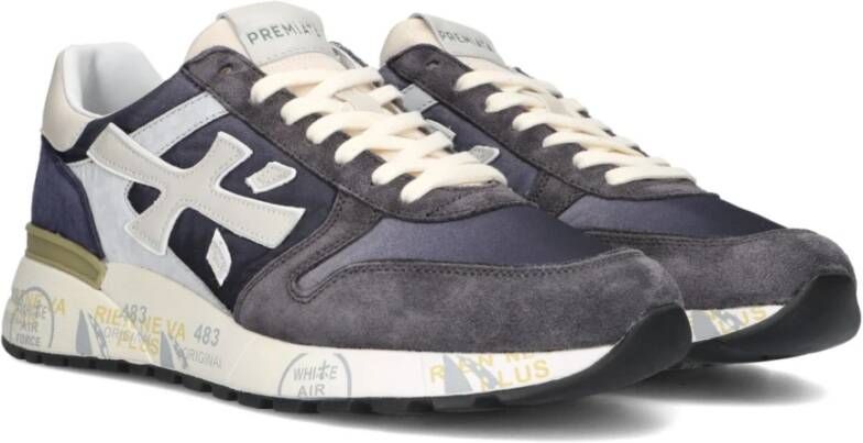 Premiata Blauwe Mick Lage Sneakers Blue Heren