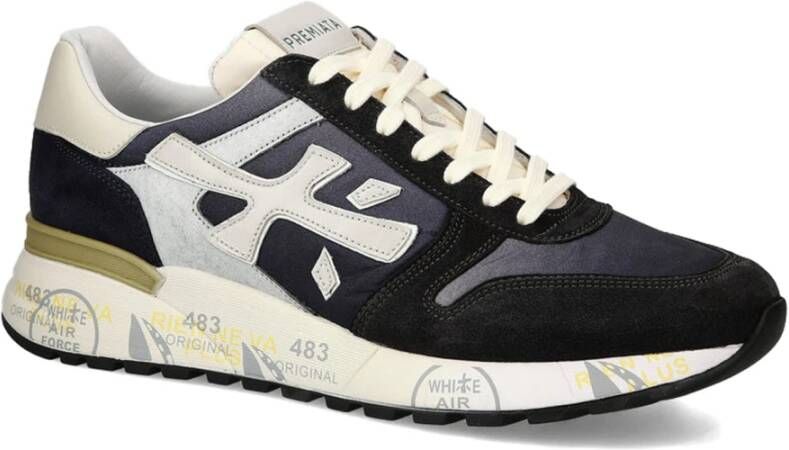 Premiata Blauwe Mick Sneakers met Kwaliteitsmaterialen Multicolor Heren