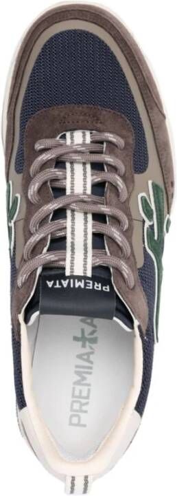 Premiata Blauwe platte schoenen met versleten effect Multicolor Heren