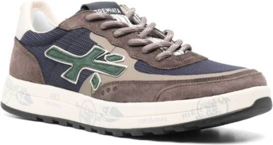 Premiata Blauwe platte schoenen met versleten effect Multicolor Heren