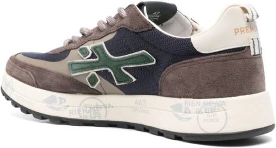 Premiata Blauwe platte schoenen met versleten effect Multicolor Heren