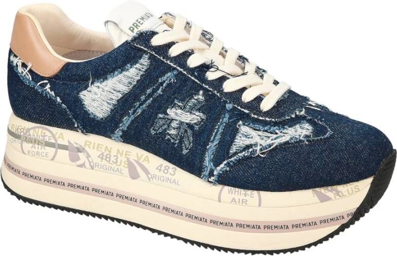 Premiata Blauwe Sneakers Blue Dames