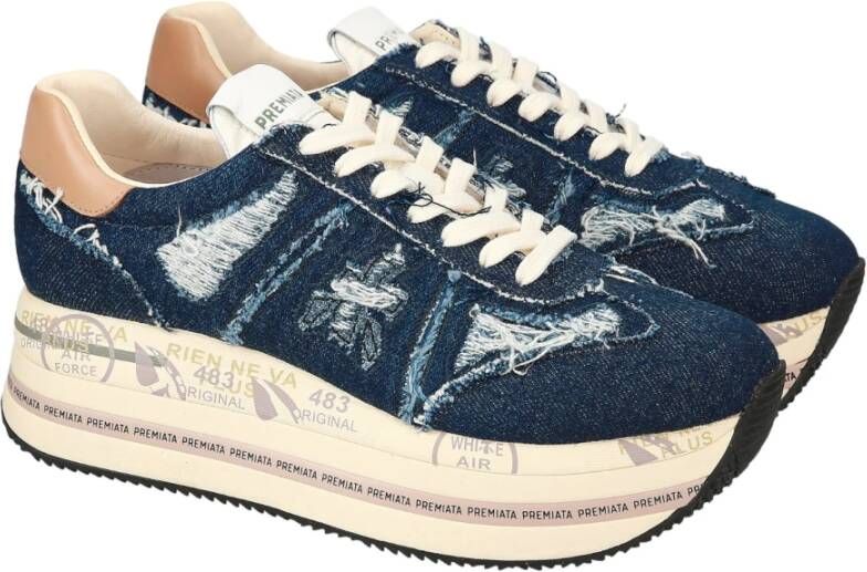 Premiata Blauwe Sneakers Blue Dames