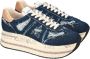 Premiata Blauwe Sneakers Blue Dames - Thumbnail 4