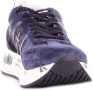 Premiata Blauwe Sneakers met Logo Details Blue Dames