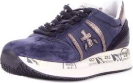 Premiata Blauwe Sneakers met Logo Details Blue Dames