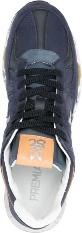 Premiata Blauwe Sneakers Verhoog Stijl Comfort Blue Heren