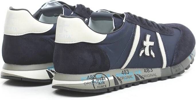 Premiata Blauwe Suède en Stoffen Sneakers Blue Heren