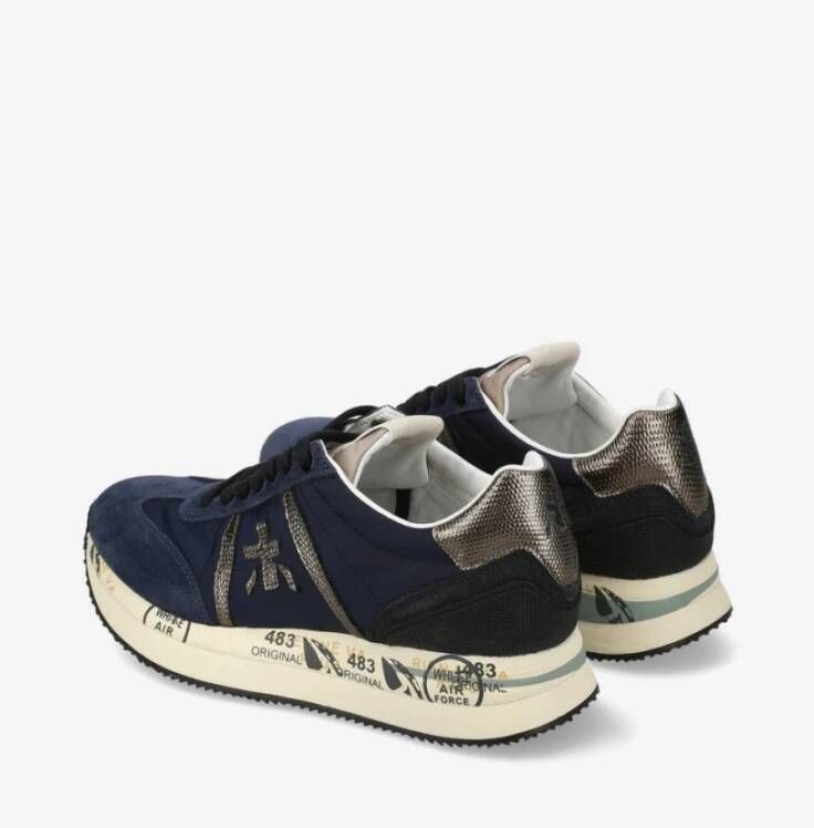 Premiata Blauwe Suède en Stoffen Sneakers Blue Heren