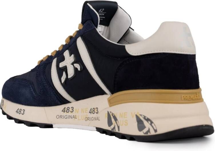 Premiata Blauwe Suède en Stoffen Sneakers Blue Heren