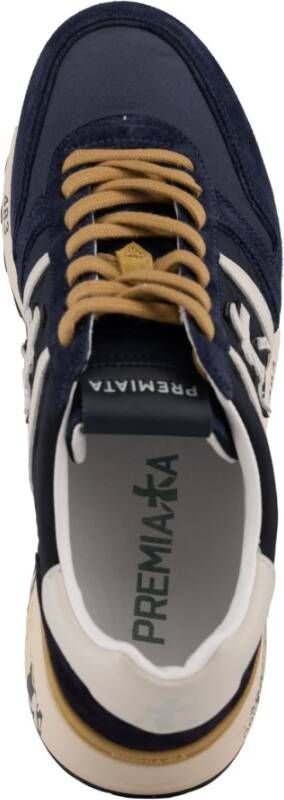 Premiata Blauwe Suède en Stoffen Sneakers Blue Heren