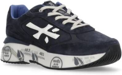 Premiata Blauwe Suède Leren Sneakers voor Heren Blue Heren