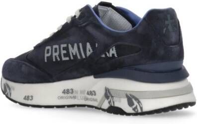 Premiata Blauwe Suède Leren Sneakers voor Heren Blue Heren