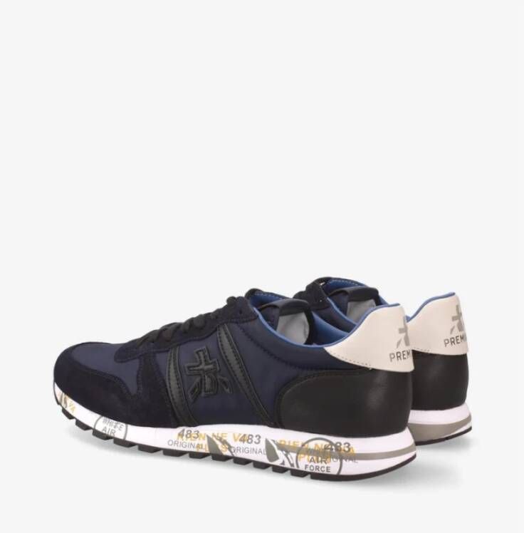 Premiata Blauwe Suède Sneakers Eric Blue Heren