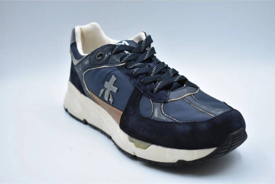 Premiata Blauwe Veterschoenen Blue Heren