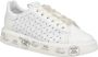 Premiata Bloemen Geborduurde Witte Sneakers White Dames - Thumbnail 2