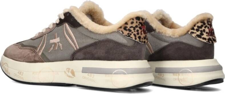 Premiata Bruine Sneaker Cassie met Uniek Ontwerp Brown Dames