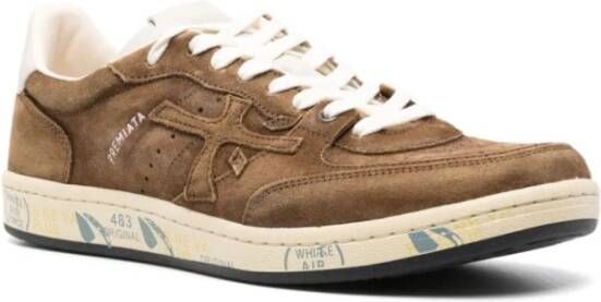 Premiata Bruine Sneakers met Contrasterende Details Brown Heren