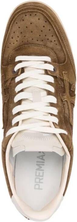 Premiata Bruine Sneakers met Contrasterende Details Brown Heren