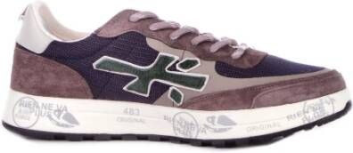 Premiata Bruine Sneakers met Logo Detail Brown Heren