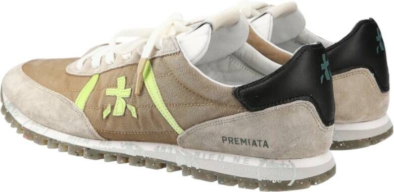 Premiata Bruine Sneakers Stijlvol Ontwerp Multicolor Heren