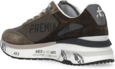 Premiata Bruine Suède Leren Sneakers met Logo Brown Heren