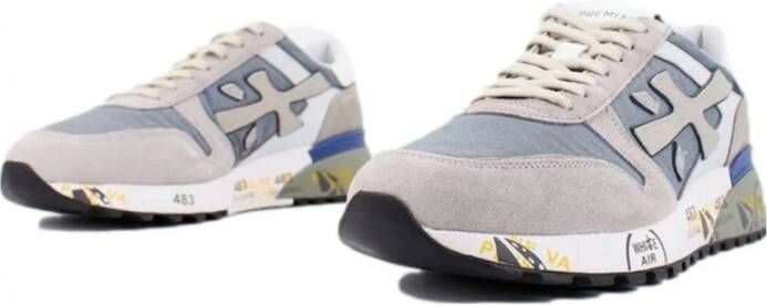 Premiata Canvas Nylon Sneakers in Grijze Contrasten Gray Heren