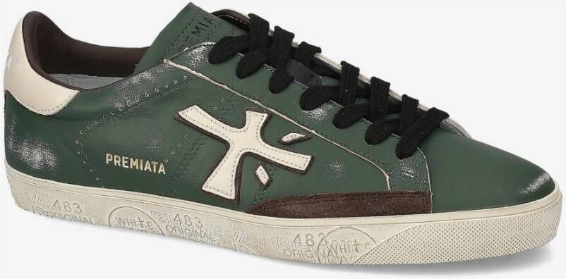 Premiata Casual Sneakers voor Mannen Green Heren