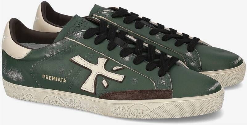 Premiata Casual Sneakers voor Mannen Green Heren