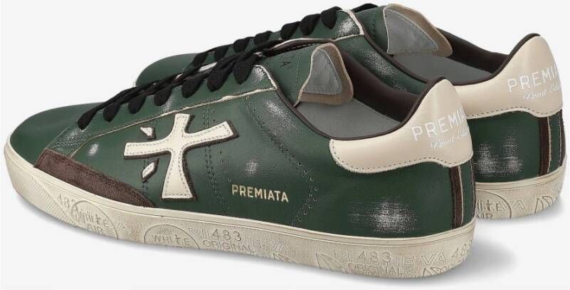 Premiata Casual Sneakers voor Mannen Green Heren