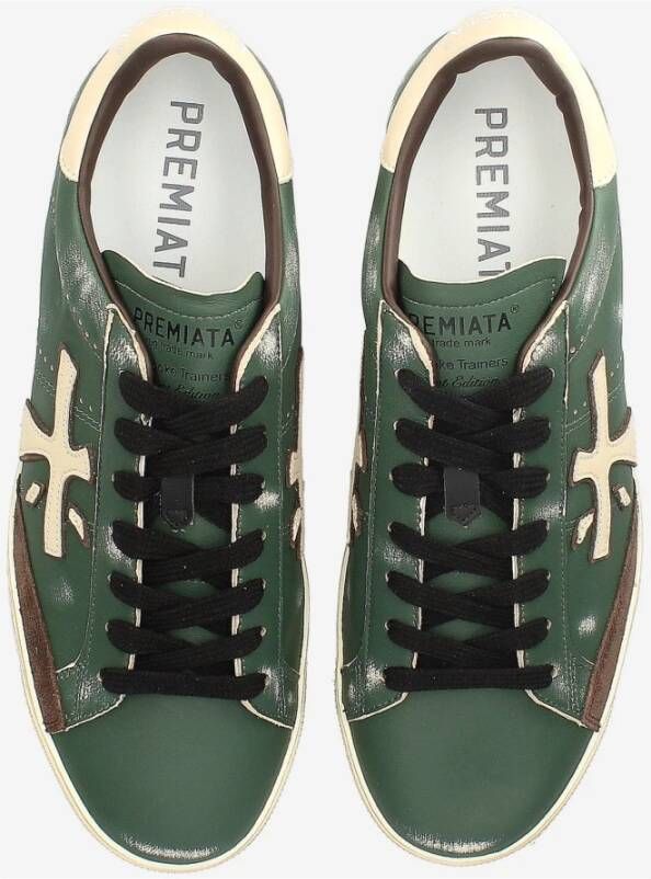 Premiata Casual Sneakers voor Mannen Green Heren