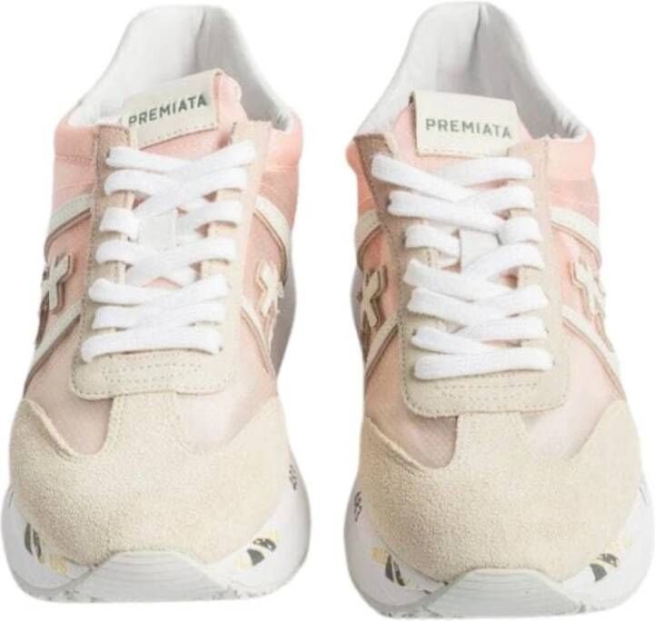 Premiata Conny 6245 Canvas en Suède Dames Sneakers Roze Dames