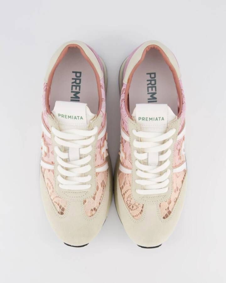 Premiata Dames Beth Sneaker Beige Roze Multicolor Dames