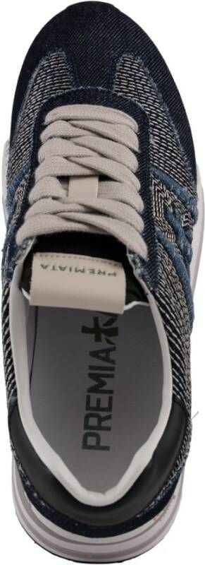 Premiata Denim Damesneakers Stijlvolle Casual Schoenen Blue Dames