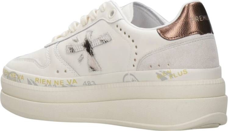 Premiata Dieren Detail Leren Sneakers White Dames