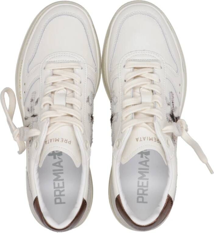 Premiata Dieren Detail Leren Sneakers White Dames